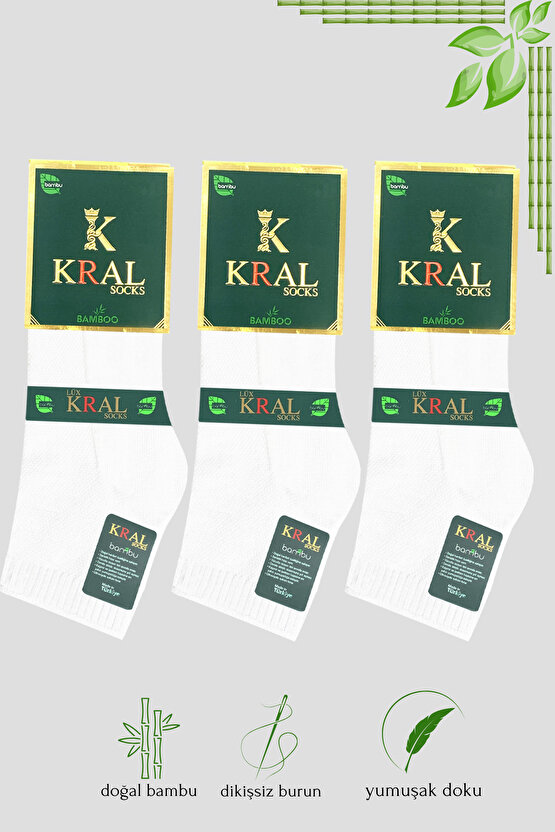 Erkek Çorap 6 Çift Her Mevsim (DİKİŞSİZ BAMBU) Kısa Patik Çorap