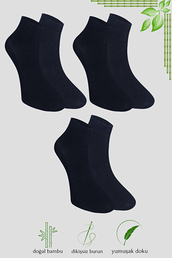 Erkek Çorap 6 Çift Her Mevsim (DİKİŞSİZ BAMBU) Kısa Patik Çorap