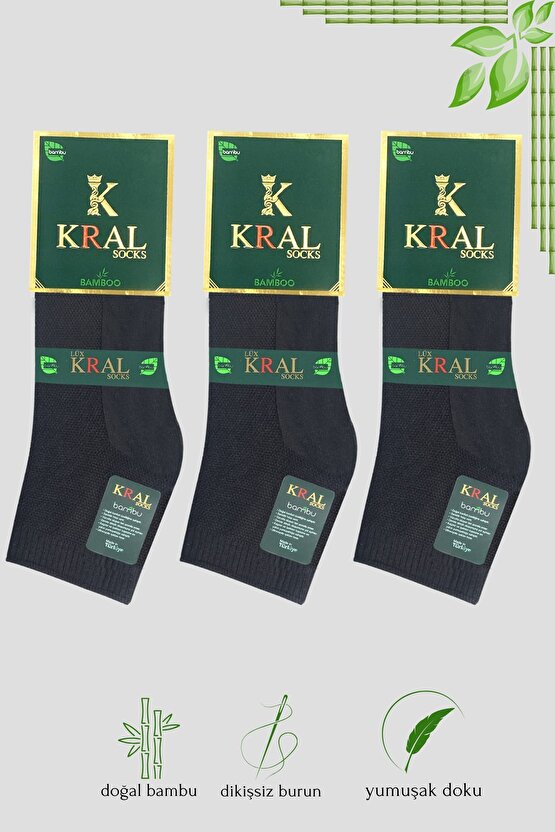 Erkek Çorap 6 Çift Her Mevsim (DİKİŞSİZ BAMBU) Kısa Patik Çorap