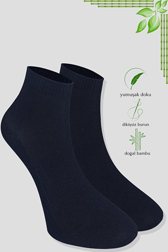 Erkek Çorap 6 Çift Her Mevsim (DİKİŞSİZ BAMBU) Kısa Patik Çorap