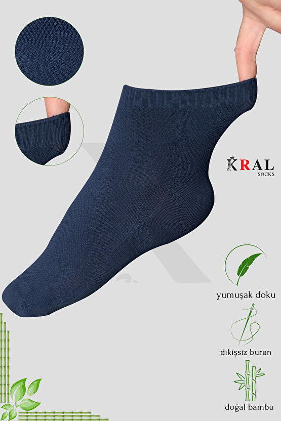3 Çift Comfort Erkek Her Mevsim Kısa Çorap (DİKİŞSİZ BAMBU)