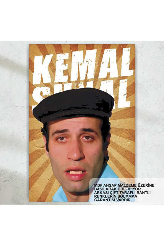 Yeşilçam sineması Kemal sunal Türk sineması ev dekorasyon tablo retro ahşap poster