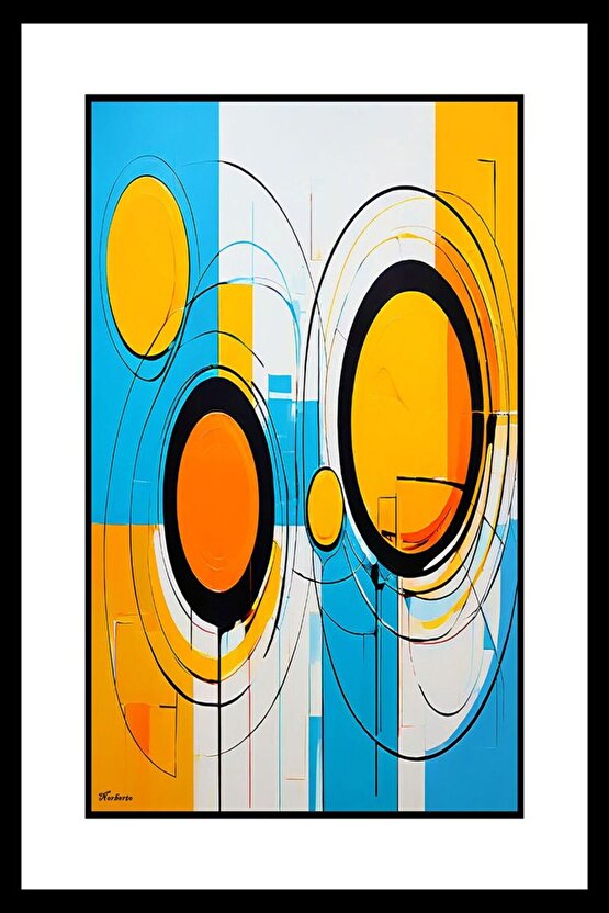 Soyut Oval Şekil Digital Art ( ÇERÇEVESİZ - ÇERÇEVE YOKTUR ) ( ULTRA HD ) FOLYO AFİŞ - POSTER