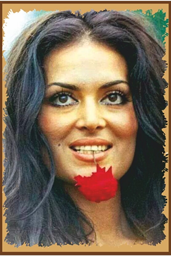 Türkan Şoray Yeşilçam Portre Retro Ahşap Poster