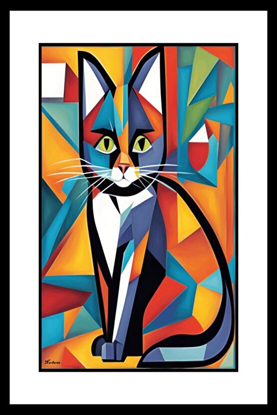 Anne Kedi Digital Art ( ÇERÇEVESİZ - ÇERÇEVE YOKTUR ) ( ULTRA HD ) FOLYO AFİŞ - POSTER