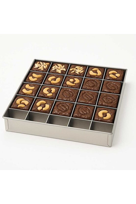 Narkalıp Brownie  Kek Kalıbı Çap 20 x 20cm 36 Dilim