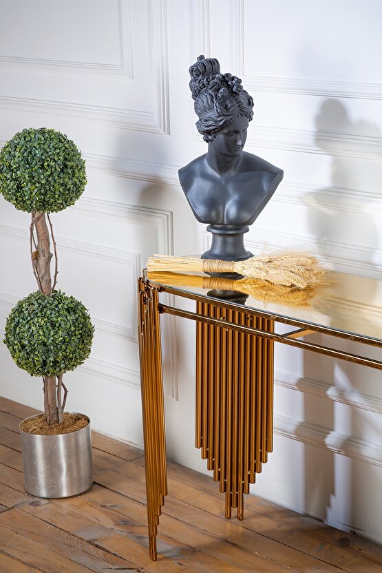 Piyano Model Şık Paslanmaz Dresuar 120cm Uzunluk Ultra Lak Kaplama Tekdresuars120cm