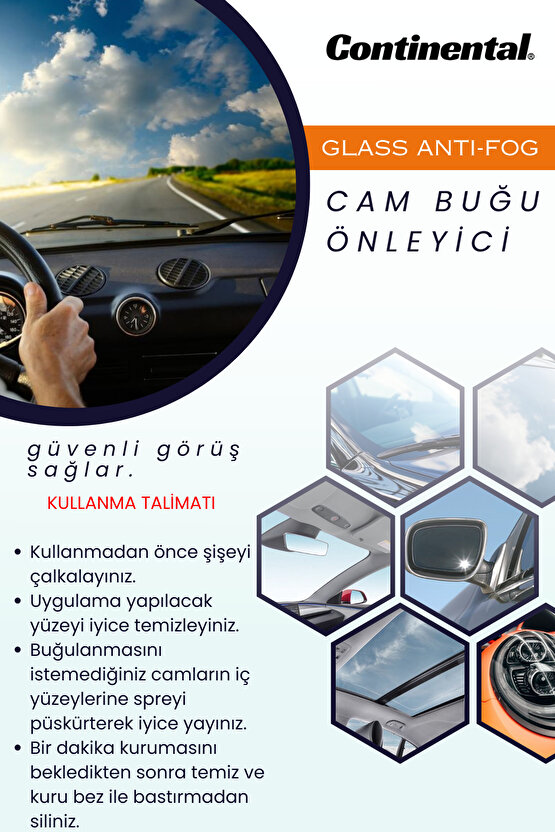 Glass Anti-Fog Cam Buğu Önleyici 250 ml