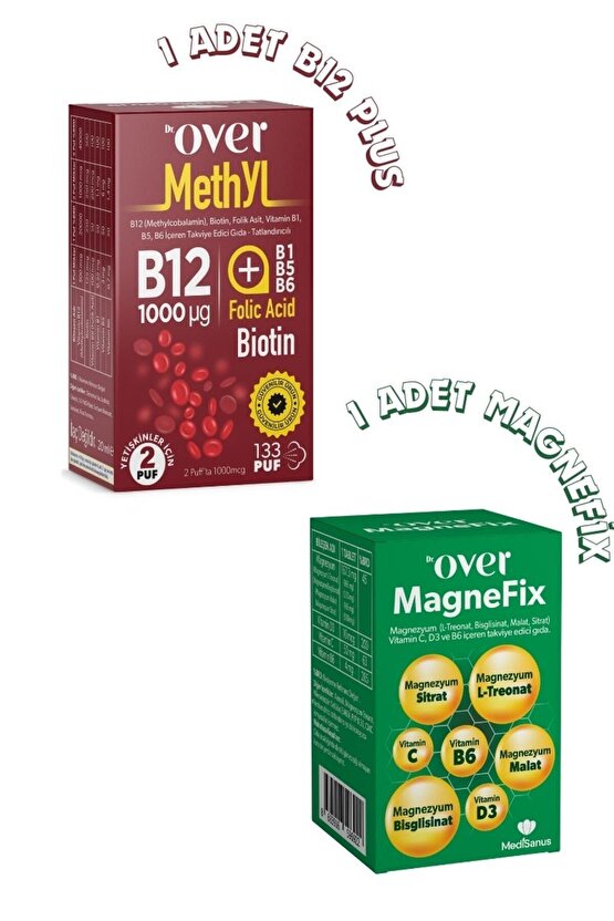 2li Fırsat Paketi - 1 kutu Magnefix ve 1 kutu B12 Plus bir arada