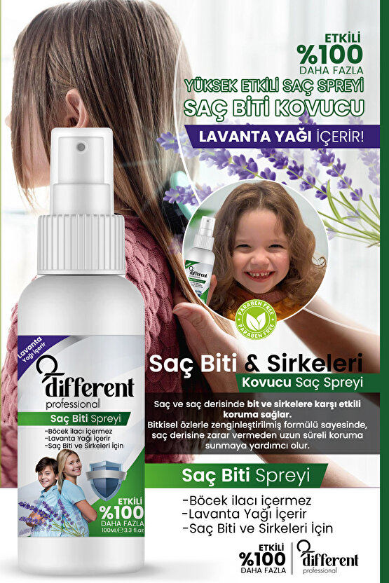 Bit ve Sirke KovucuKoruyucu Lavanta Yağlı Saç Spreyi 100 ml