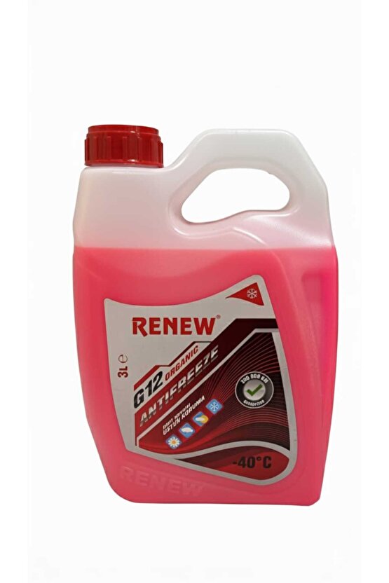G12 Organik Kırmızı Antifriz -40 Derece 3 Litre