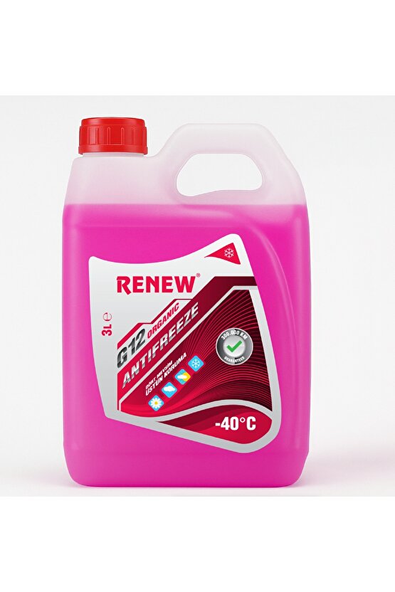 G12 Organik Kırmızı Antifriz -40 Derece 3 Litre