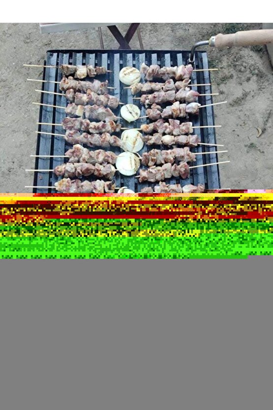 Ürün Büyüktür 40x70 Cm Köfteci Izgarası Oluklu Lama Izgaralı Demir Mangal Portatif Katlanır Ayaklı