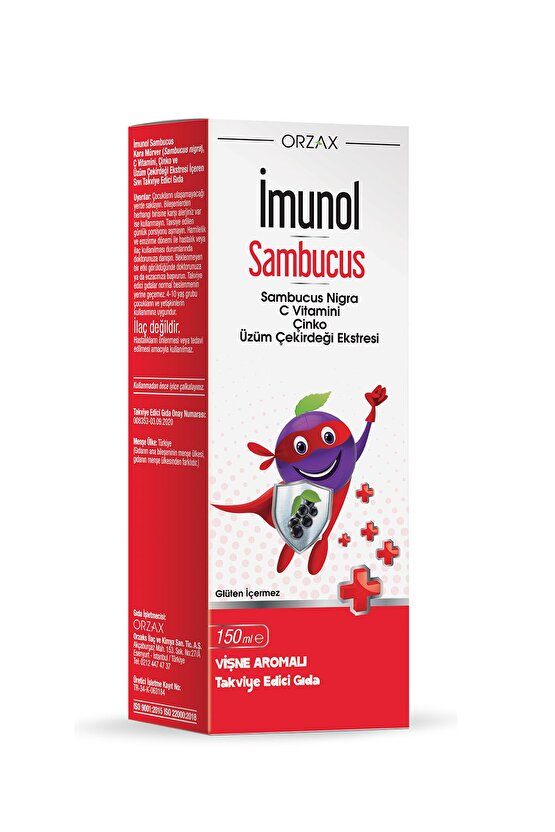 Sambucus Sanbucus Nigra C Vitamini Çinko Üzüm Çekirdeği Ekstresi 150 ml