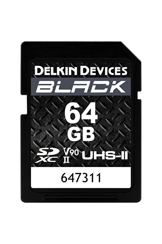 64gb Black Uhs-ıı V90 Sdxc Memory Card 300 Mbs