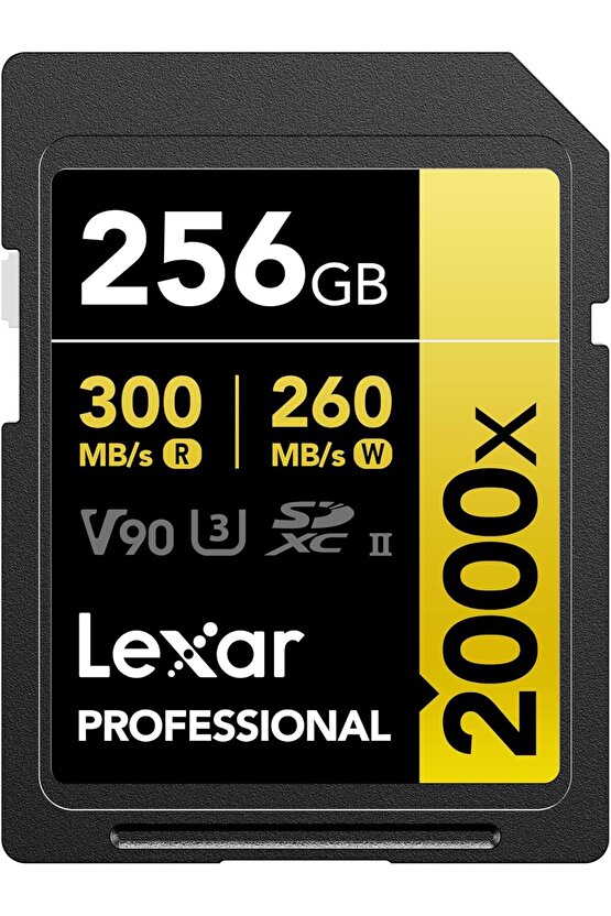 256GB Lexar® Professional 2000x SDXC™ UHS-II cards, - LSD2000256G-BNNNG
