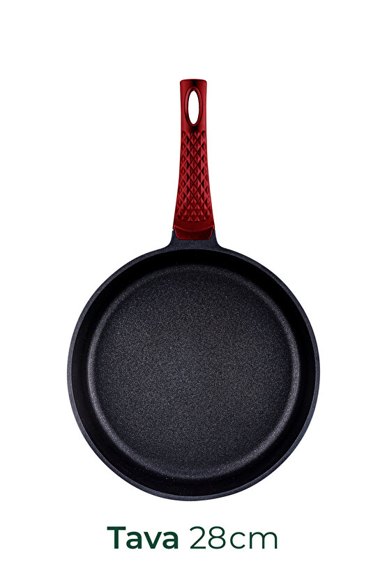 Giza - 8 Parça Granit Tencere Seti Kırmızı