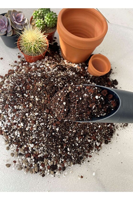 Kaktüs Sukulent Toprağı 10litre Ithal Torf 5 Karışımlı Teraryum Toprak Cocopeat Perlit Lav Deretaşı