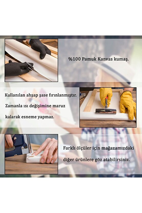 30x40 cm 5 Adet Dikdörtgen Boş Tuval Tablo