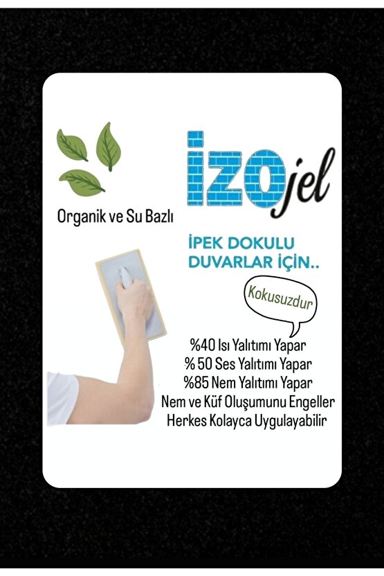 Organik Ipek Sıva - Gri Siyah Karizma - Izo-072 - 4 M2