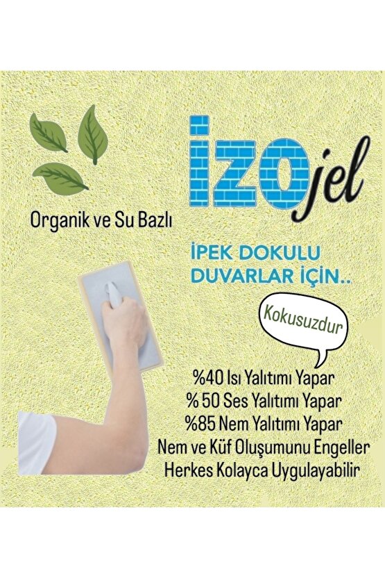 Organik Ipek Dekoratif Yalıtım Sıvası  Ses  Isı Nem Yalıtımı Izo-020 - 4 M2