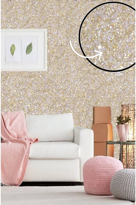 Organik Ipek Dekoratif Yalıtım Sıvası- Parlak Gold - Izo-026 - 4 M2 - Ses & Isı & Nem Yalıtımı