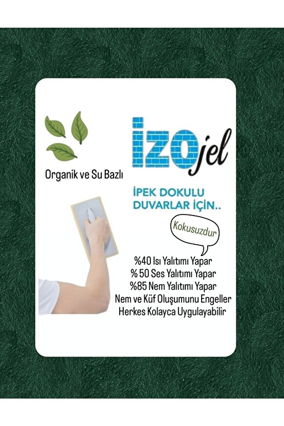 Organik Ipek Sıva - Dekoratif Yalıtım Sıvası - Ses & Isı & Nem Yalıtımı - Izo-010 - 4 M2