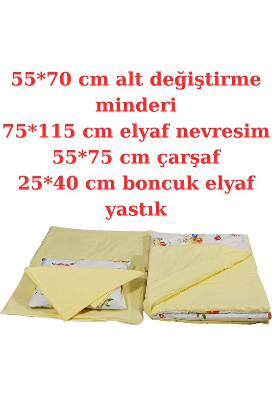Babynest Puset Içi Set Araba Minderi Emzirme Örtüsü Ve Minderi Beşik Içi Nevresim Takımı 15 Li Set