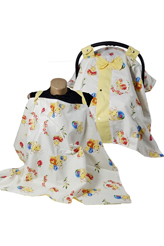 Babynest Puset Içi Set Araba Minderi Emzirme Örtüsü Ve Minderi Beşik Içi Nevresim Takımı 15 Li Set