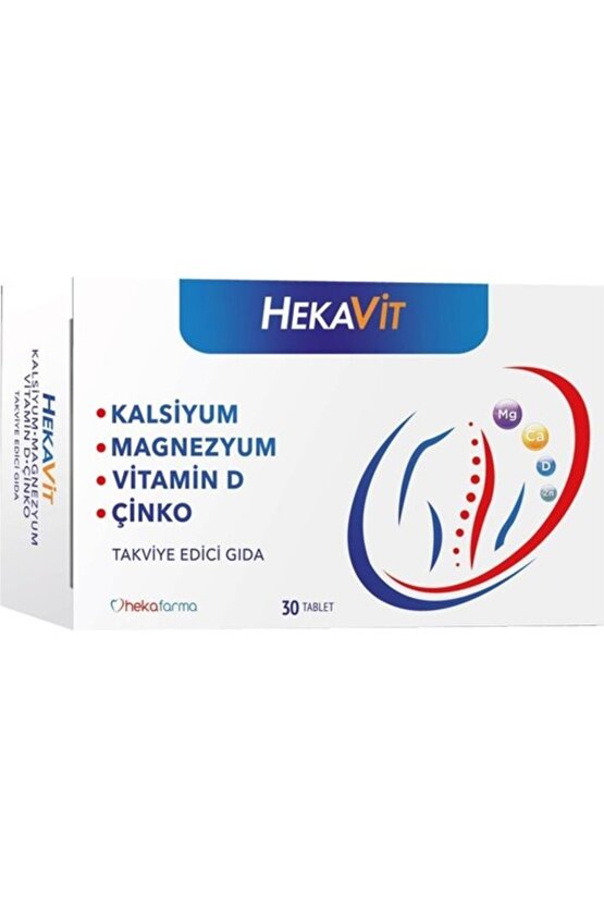 Hekavıt Kalsıyum Magnezyum 30 Tablet