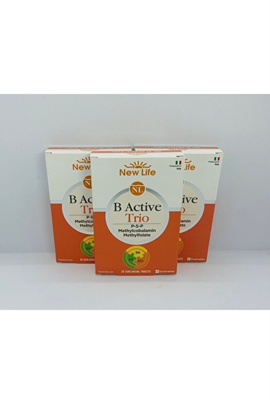 B Active Trio Dil Altı 30 Tablet 3 Adet
