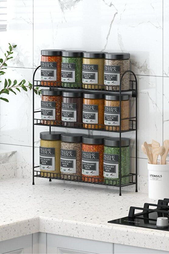 Üçlü Mutfak Rafı Baharatlık