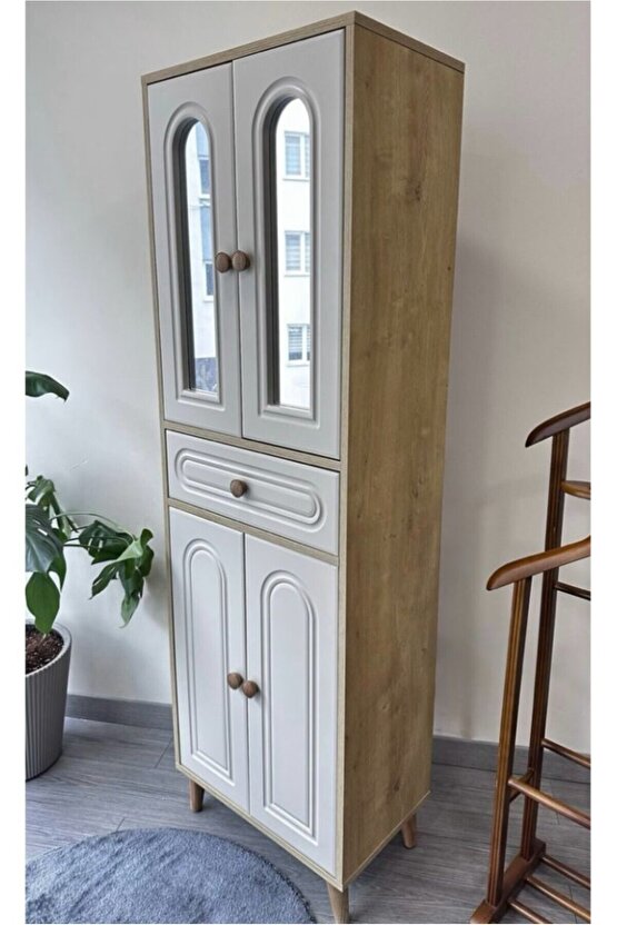 Eva Bohem Çok Amaçlı Dolap Safir Meşe-Vizon Bej