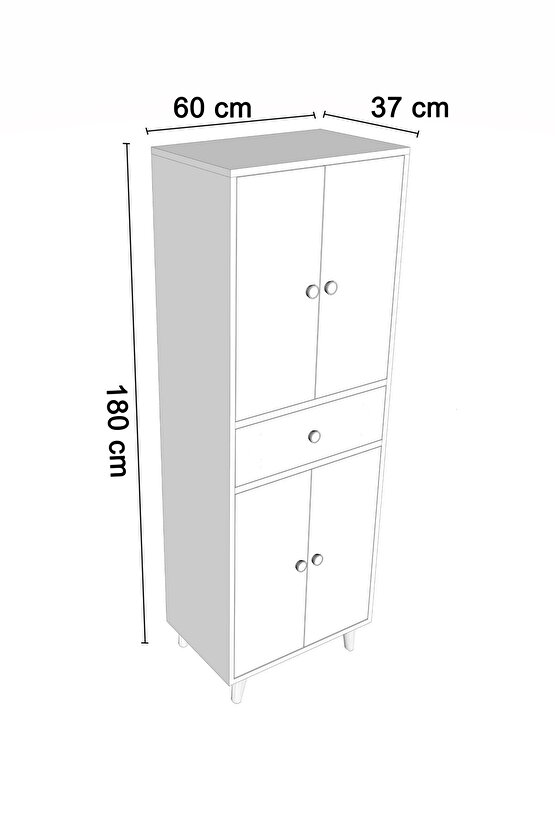 Eva Bohem Çok Amaçlı Dolap Safir Meşe-Vizon Bej