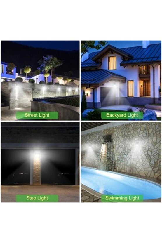 Güneş Enerji Led Bahçe Aydınlatma 100 Led Hareket Sensörlü 3 Modlu