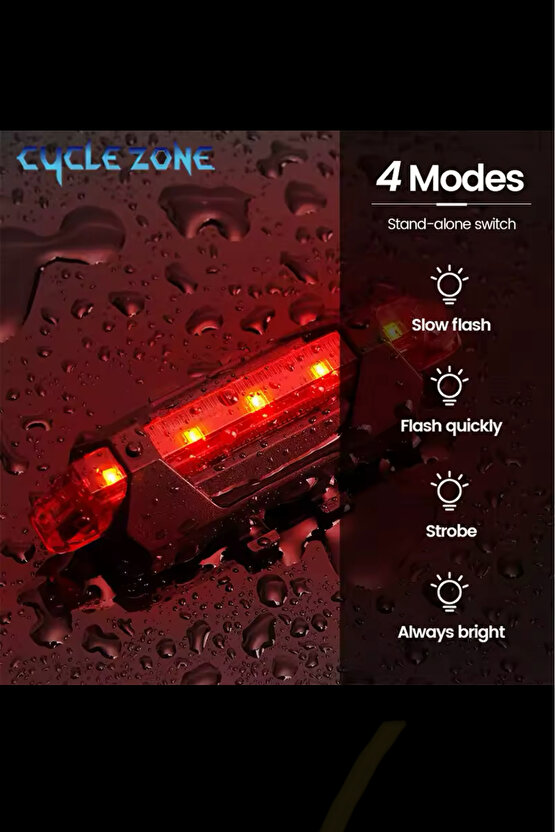Bisiklet Aydınlatma Seti Fener Ön Arka Far Arka Stop Aydınlatma Işık