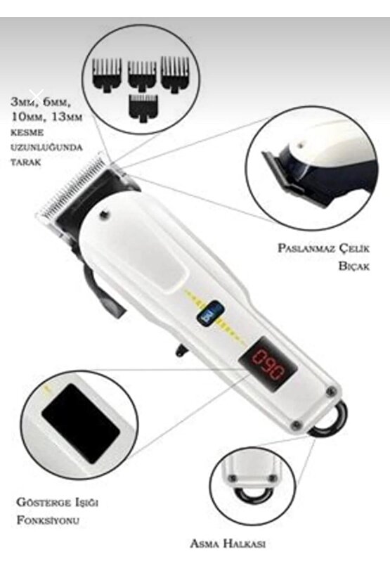 60186008 Ultra Güçlü Pet Series Şarjlı Kablosuz Tıraş Makinesi - Kedi & Köpek Tüy Kesme, Sessiz