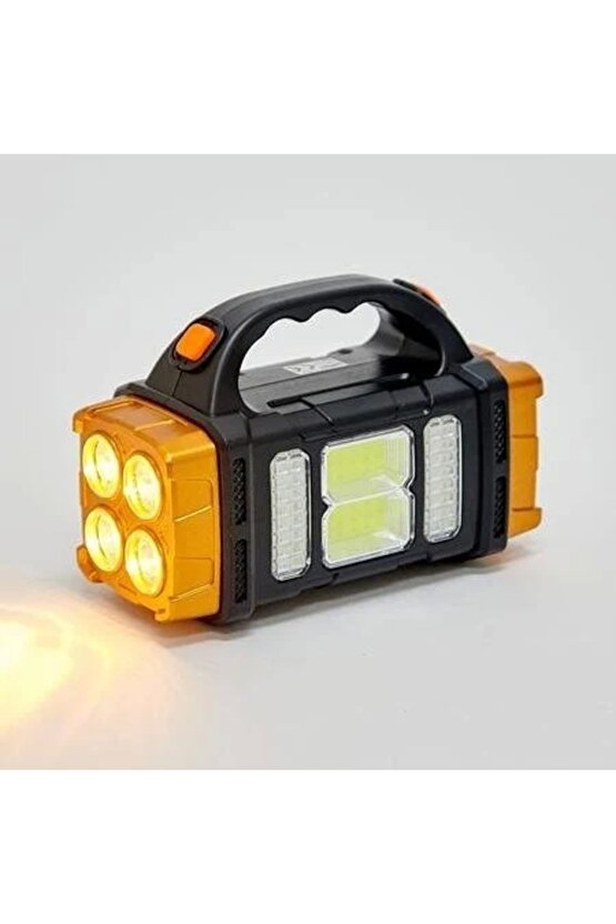 Güneş Enerjili Solar Şarjlı 25w Aydınlatma Cihazı 4 Kamp El Feneri Masa Lambası Işıldak