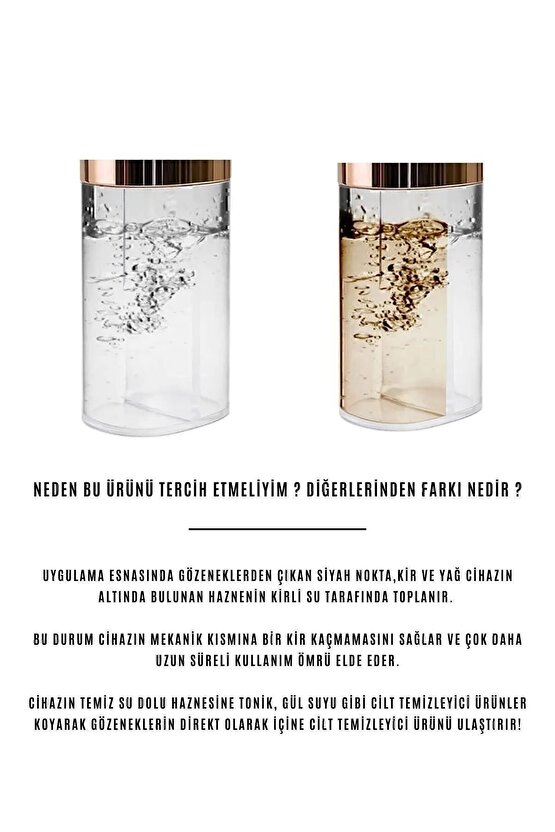 Su Hazneli Şarjlı Vakumlu Siyah Nokta Temizleme Aleti