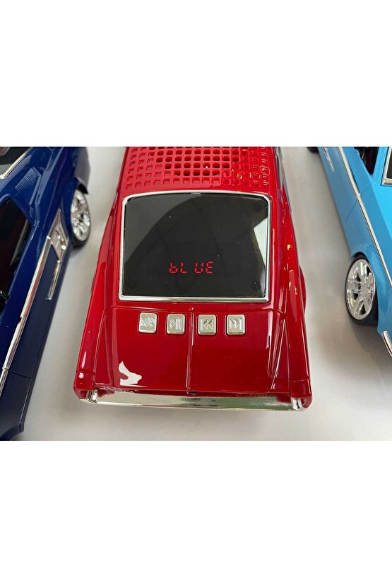 Taşınabilir Araba Şekilli Nostaljik Fm Radyo Handfree Fonksiyonu Kablosuz Blueooth