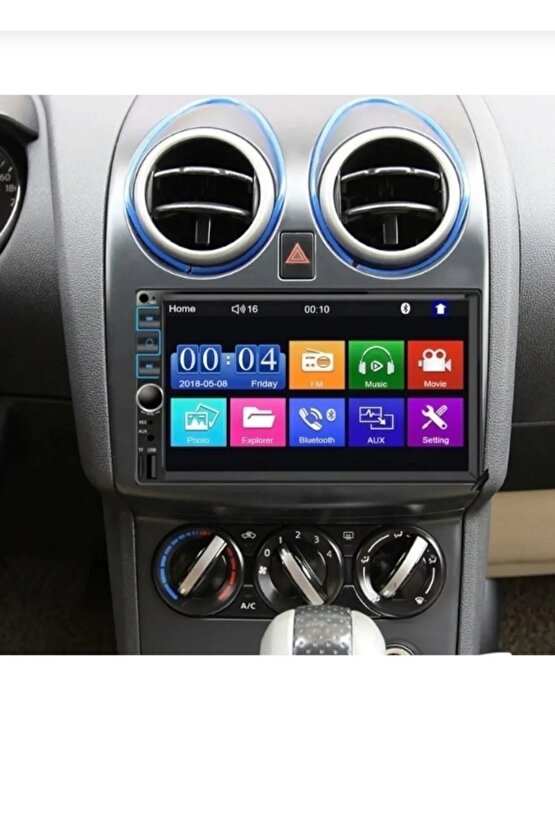 Ekranlı Oto Teyp 7 Inç Double Teyp Park Kamerası Bluetooth Mp5 Mp3 Usb Sd Kart Radyo