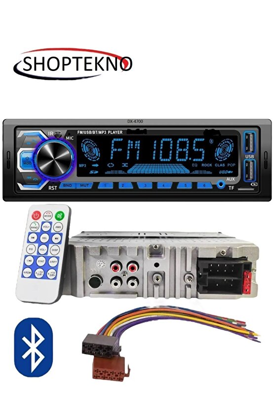 Bsv 4800 Rgb 7 Renk Değiştiren Çift Usb Bluetoothlu Aux Sd Kart Amfi Çıkışlı Kumandalı Tyb
