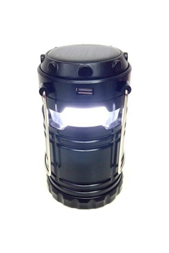 Turbo-xl Kamp Feneri Şarj Edilebilir Usb Li Ve Güneş Enerjili Işıldak