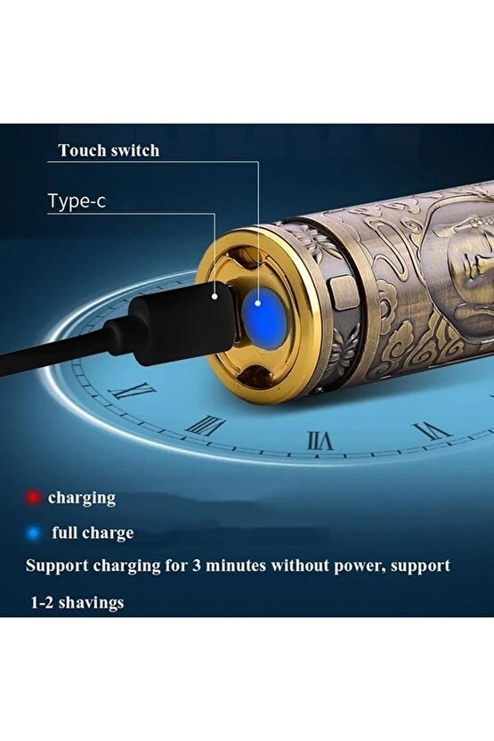 Profesyonel Tıraş Makinesi 2 Makine 3 Başlık Sakal Yanak Burun T Bıçak Ense Çizim