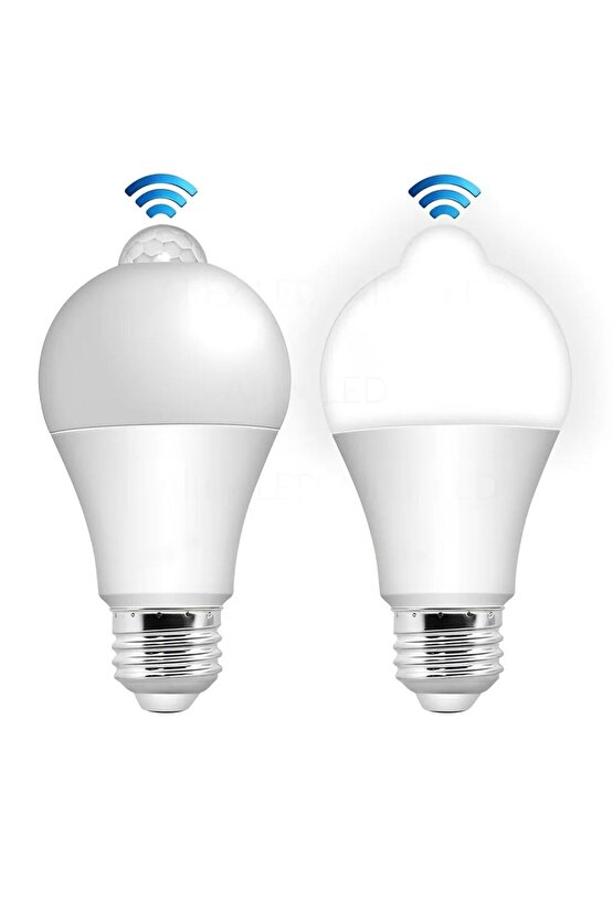 Hareket Sensörlü Led Ampul Lamba 12 W Beyaz E27