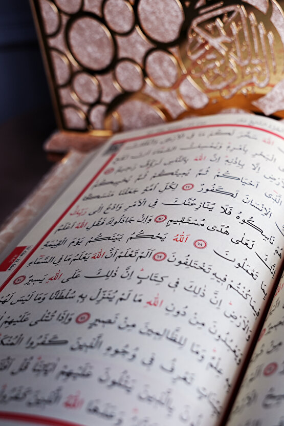 Ahşap Kutulu Kadife Kaplama Kuranı Kerim | Hediyelik Lüks Kuranı Kerim