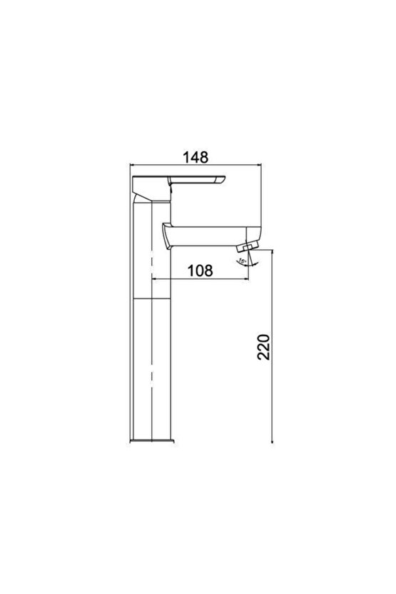 Legna Plus Yuksek Lavabo Bataryası Krom