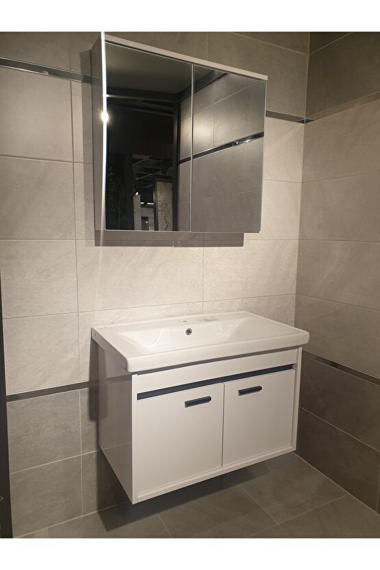 Maria 80 Cm Beyaz Banyo Dolap Takımı
