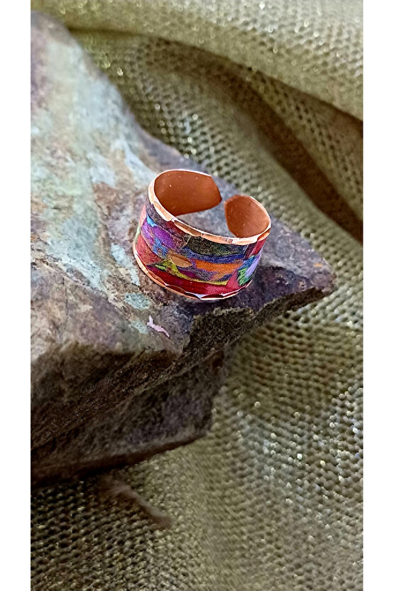 Bakir Yüzük Desenli Genislik 12mm Kalınlık 1mm