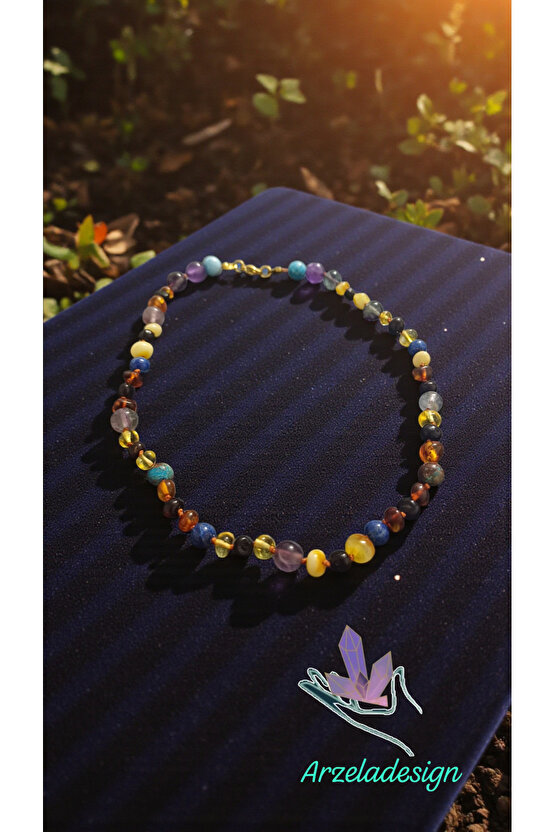 Bebek Kehribar Kolye Bebek Cocuk Koruma Zihi Açıklığı Odaklanma Başarı